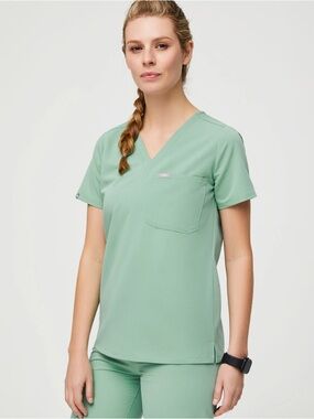 Figs Jade Catarina Scrub Top